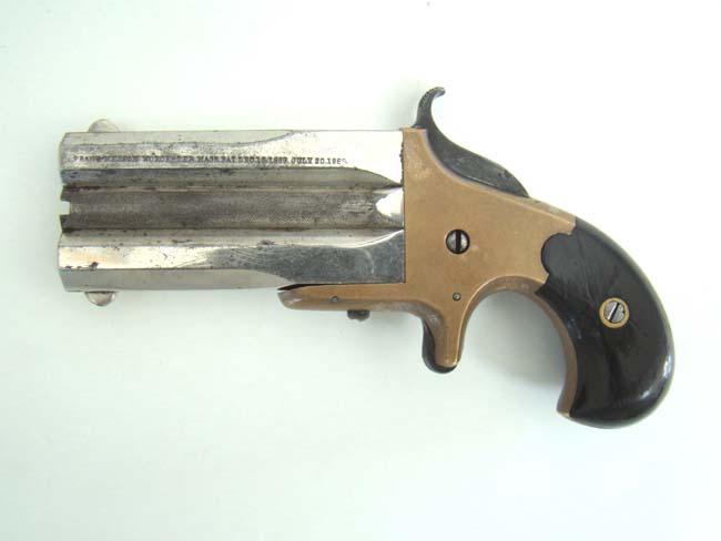 A Superb Frank Wesson Large Frame Double Barrel Pistol with Sliding Dagger c. 1870 — image 3